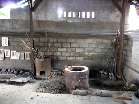 The gamelan foundry in Blahbatuh, Bali. The gamelan foundry in Blahbatuh, Bali.