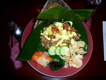 My meal at The Three Monkeys, Ubud, Bali. My meal at The Three Monkeys, Ubud, Bali.