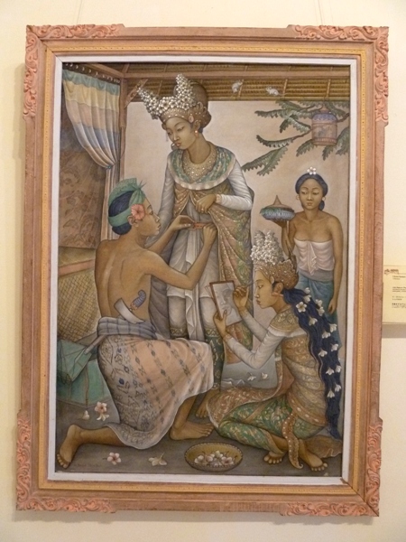 Dressing a dancer at the Agung Rai Museum of Art, Ubud, Bali. Dressing a dancer at the Agung Rai Museum of Art, Ubud, Bali.