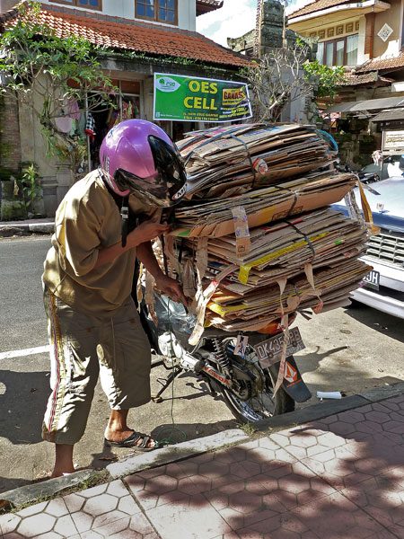 Cardboard Guy in Ubud, Bali.