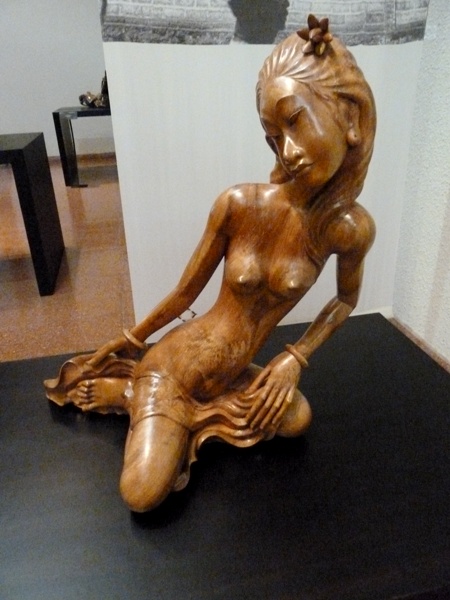 Getting nude at the Museum Puri Lukisan in Ubud, Bali.