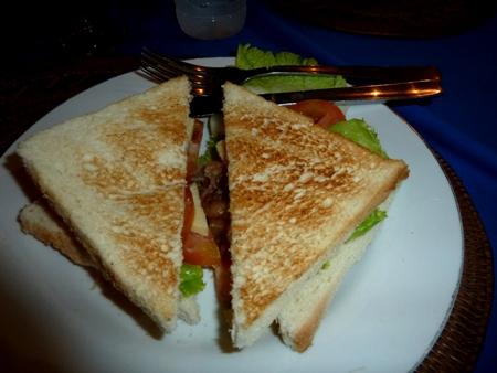 Veggie sandwich dinner, Ubud, Bali. Veggie sandwich dinner, Ubud, Bali.