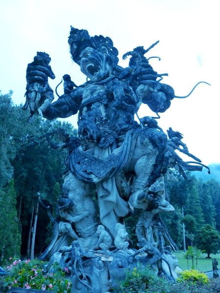 The Statue of Mayhem. Bali Botanical Gardens in Candikuning, Bali.