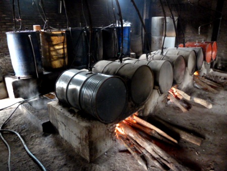 An alcohol factory near Solo, Java. An alcohol factory near Solo, Java.