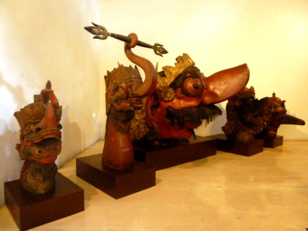 Some carved wood figures in the Kraton Museum in Solo, Java.