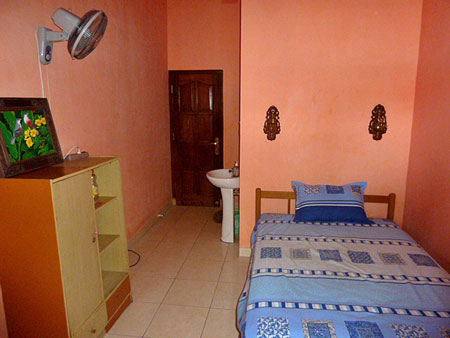 My nice, clean $5.00 room at Warung Baru in Solo, Java.