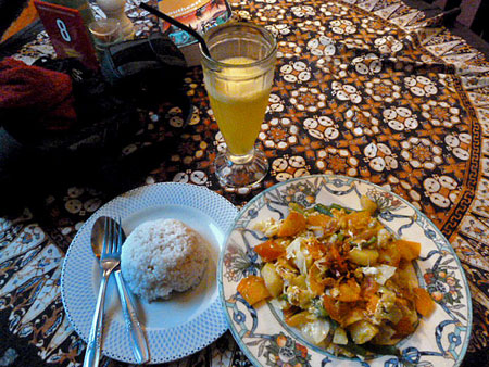 Dinner at Bedhot in Yogyakarta, Java.