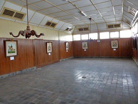 A hall of portraits of past Sultans at the Kraton, also known as the Sultan's Palace, in Yogyakarta, Java.