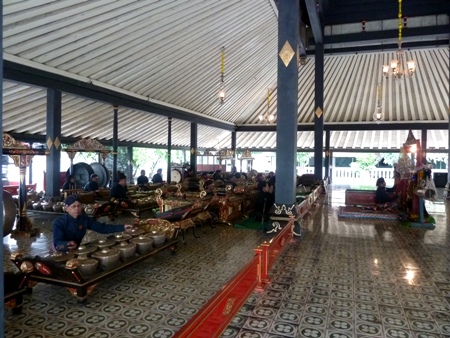 A Wayang Golek performance at the Sultan's Palace in Yogyakarta, Java.