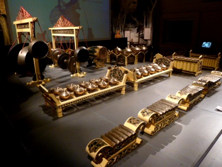 A 1960s era Javanese gamelan at the Asian Civilizations Museum in City Centre, Singapore.
