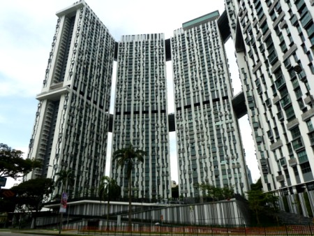 The gigantic Cantonment Towers apartment complex near Outram Park, Singapore. The gigantic Cantonment Towers apartment complex near Outram Park, Singapore.