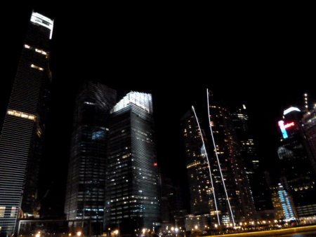 The Financial District looms in downtown Singapore. The Financial District looms in downtown Singapore.