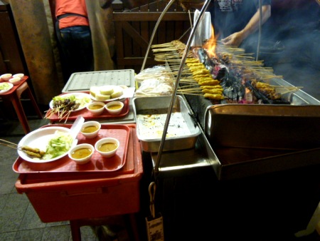 A standard hawker food cart at Lau Pa Sat, Singapore. A standard hawker food cart at Lau Pa Sat, Singapore.