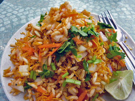 Some kind of odd rice salad in Little India, Singapore.