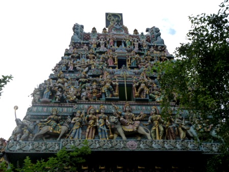 The roof of the Sri Veeramakaliamman Temple in Little India, Singapore. The roof of the Sri Veeramakaliamman Temple in Little India, Singapore.