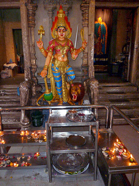 Some offerings in the Sri Veeramakaliamman Temple in Little India, Singapore.