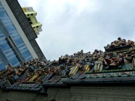 Another view of the roof of the Sri Veeramakaliamman Temple in Little India, Singapore. Another view of the roof of the Sri Veeramakaliamman Temple in Little India, Singapore.
