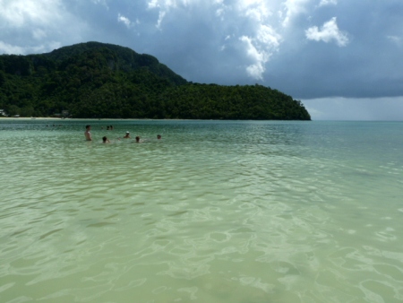 Paradise found on Ao Loh Dalam bay at Ko Phi Phi Don, Thailand.