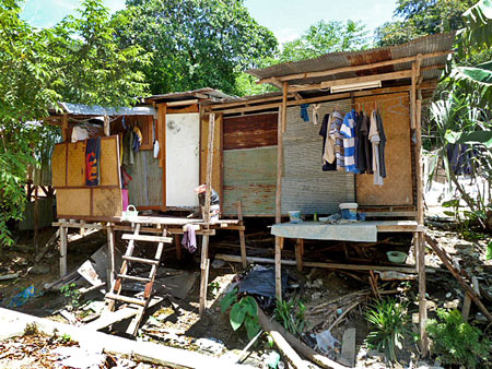 Now this is what I call shacking up! The typical local worker's home at Ko Phi Phi Don, Thailand.