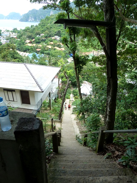 The steepest stairs on Earth. Ko Phi Phi Don, Thailand. The steepest stairs on Earth. Ko Phi Phi Don, Thailand.