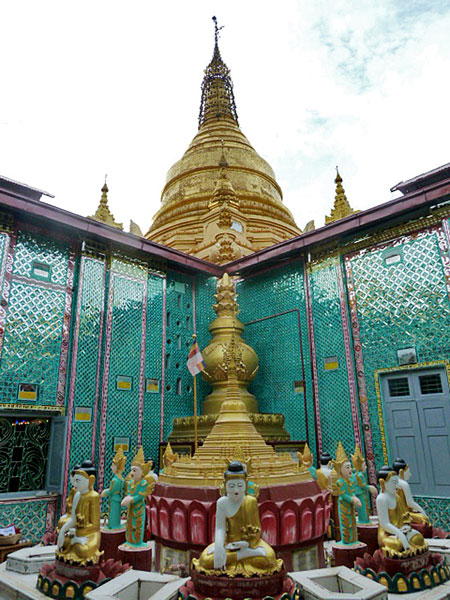 A Buddhist shrine on top of Mandalay Hill, Myanmar.