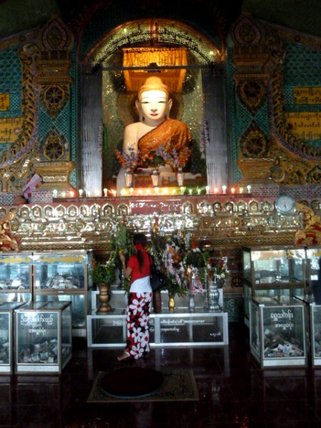 A Buddhist shrine on top of Mandalay Hill, Myanmar.