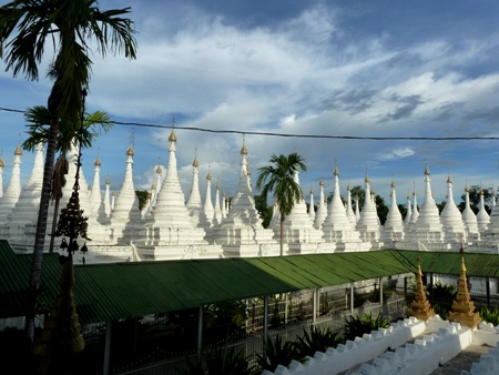 Just one part of the massive stupa field at Kuthodaw Pagoda in Mandalay, Myanmar. Just one part of the massive stupa field at Kuthodaw Pagoda in Mandalay, Myanmar.