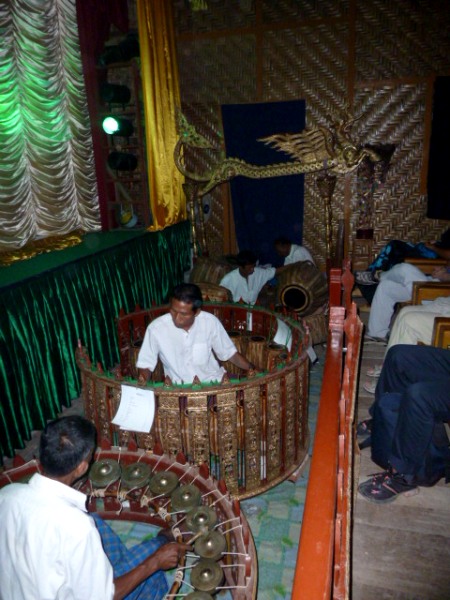 A traditional Burmese orchestra at Mintha Theater in Mandalay, Myanmar. A traditional Burmese orchestra at Mintha Theater in Mandalay, Myanmar.