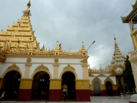 Part of the Mahamuni Pagoda compound in Mandalay, Myanmar. Part of the Mahamuni Pagoda compound in Mandalay, Myanmar.
