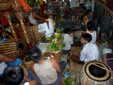 A traditional Burmese orchestra at the nat pwe in Taungbyone, Myanmar. A traditional Burmese orchestra at the nat pwe in Taungbyone, Myanmar.