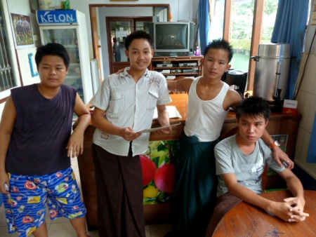 The kids who run the cafe at the Motherland II Inn in Yangon, Myanmar. The kids who run the cafe at the Motherland II Inn in Yangon, Myanmar.