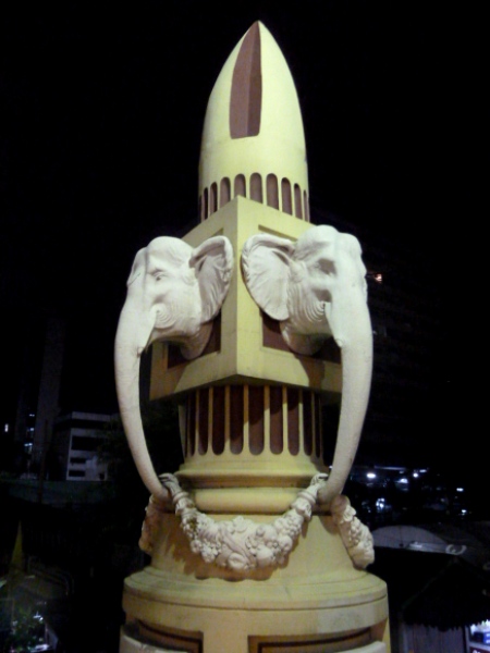 An elephant shrine in Bangkok, Thailand. An elephant shrine in Bangkok, Thailand.