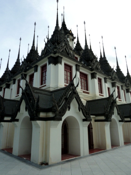 A paintless and tileless temple under renovation at Wat Rajnadda in Bangkok, Thailand. A paintless and tileless temple under renovation at Wat Rajnadda in Bangkok, Thailand.
