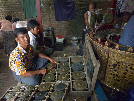 More gongs at the Nat Pwe in Taungbyone, Myanmar.