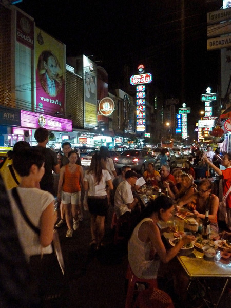 Entering the main drag, Thanon Yaowarat, in Chinatown, Bangkok, Thailand.