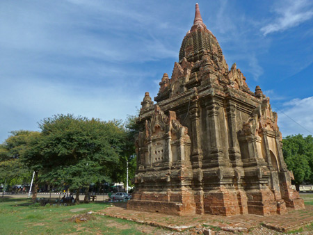 A small Buddhist temple on the plain in Nyaung-U, Myanmar.