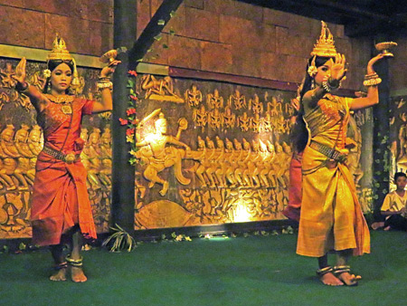 The Blessing Dance at the Khmer BBQ in Siem Reap, Cambodia.
