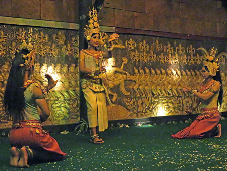 The Apsara Dance at the Khmer BBQ in Siem Reap, Cambodia.