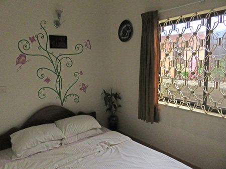 My room at the Golden Takeo Guesthouse in Siem Reap, Cambodia.