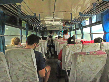 A Sejahtera bus from Medan to Danau Toba, Sumatra, Indonesia.