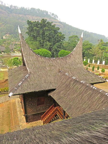 A view out the back of Pagarayung Palace near Batu Sangkar, Sumatra, Indonesia.