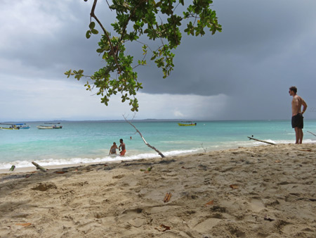 Getting beachy in Bocas del Toro, Panama.