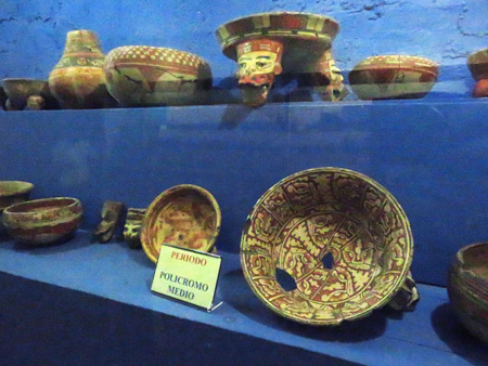Pottery on display in Museo el Ceibo on Isla de Ometepe, Nicaragua.