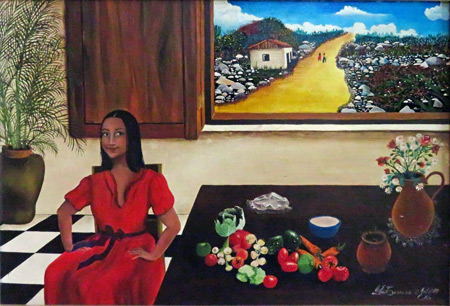 A so-called 'naive' painting at the Iglesia San Francisco in Granada, Nicaragua.