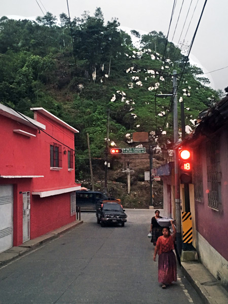 A backstreet scene in Coban, Guatemala.