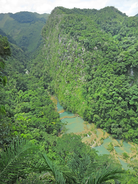 The stunning gorge cut by the Cahabón river at Semuc Champey, Guatemala.