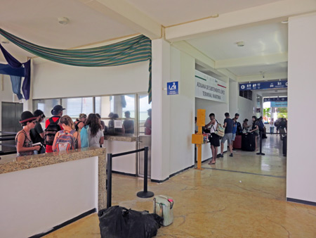 The immigration office on the docks in Chetumal, Mexico.