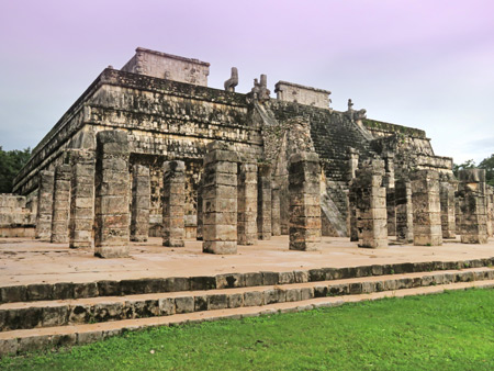 The Temple of the Warriors at Chichen Itza, Yucatan, Mexico.