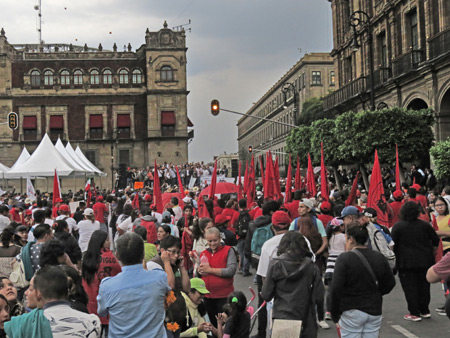 A political rally at the Zocalo in Mexico City, Mexico.