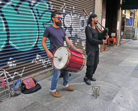 Street musicians in Mexico City, Mexico.